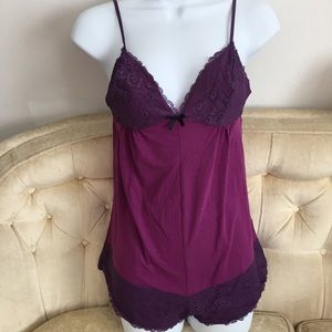 GILLIGAN PURPLE PJ ROMPER XS. NWOT